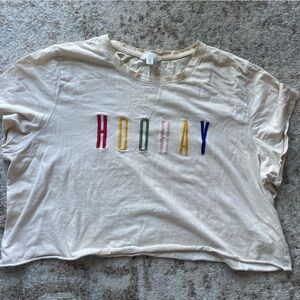 HOORAY cropped tshirt